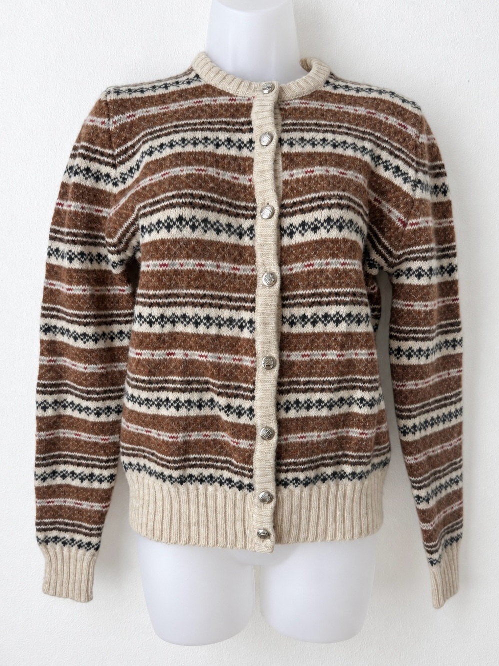 Aston Cardigan Size 38 Shetland Wool Vintage Fair Isle